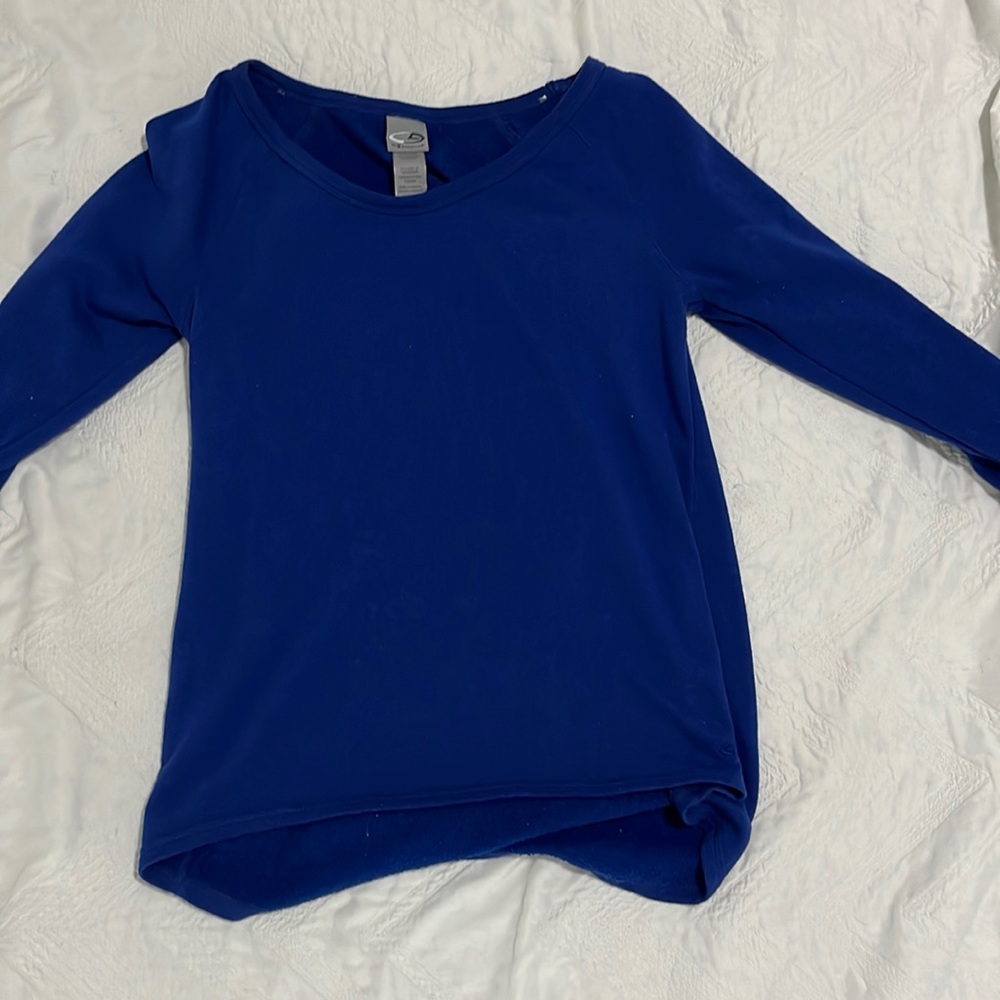 blue crewneck